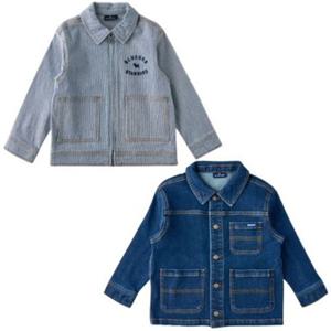 [블루독8-키즈]택1 DM 스트라이프데님자켓 청자켓 스판 면점퍼 간절기 두돌선물 초등학생 25A2512102