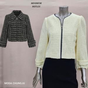 [미니멈]MD 카라넥 집업 크롭자켓 MD MYBAWJ3350 Z_CJ