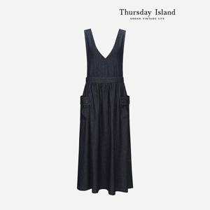 [Thursday Island] 딥 브이넥 레이어드 데님 원피스(T236MOP159W)