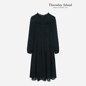 [Thursday Island] 시스루 체크 원피스 (T236MOP542W)