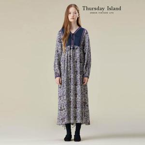 [Thursday Island] 퀼팅 보더 패턴 원피스(T236MOP164W)