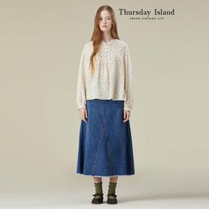 [Thursday Island] 이중지 거즈 핀턱 블라우스(T236MBL143W)