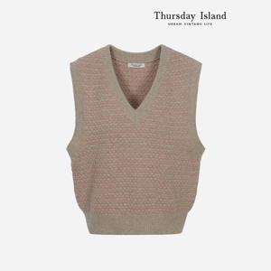 [Thursday Island] 브이넥 컬러믹스 베스트(T236MVT531W)