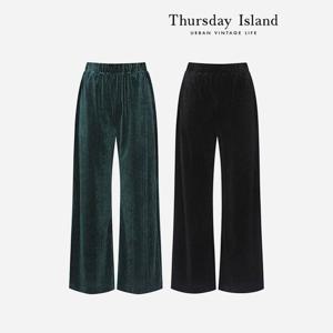 [Thursday Island] 벨벳 코듀로이 밴딩 와이드 팬츠(T236MPT531W)