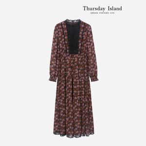 [Thursday Island] 레이스 믹스 패턴 원피스(T236MOP149W)