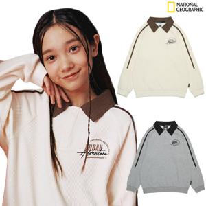 내셔널지오그래픽키즈  카라 맨투맨 K253USW050