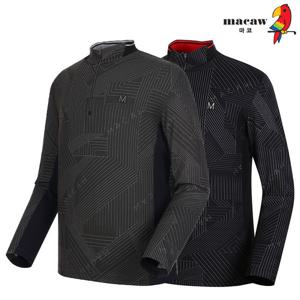 [마코] (남성)라인 패턴 집업 티셔츠_MMM3TH61