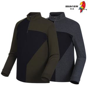 [마코] (남성)블록 배색 집업 티셔츠_MMM3TH62