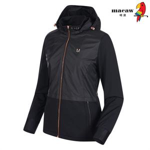 [마코] (여성)소재 배색 후드 점퍼_MMW3JP62