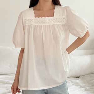 나야홍 / 아이우먼 잔잔퍼프볼륨블라우스 SMV032M507 빅사이즈