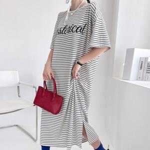 나야홍 / 아이우먼 팝핑가로줄트임롱원피스 MAU560M507 빅사이