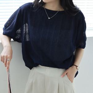 나야홍 / 아이우먼 스마트퍼프니트티셔츠 SMU623M508 빅사이즈