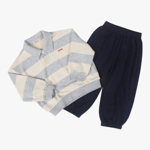 [밀리밤]스트라이프카라상하세트(MLMS25W61)