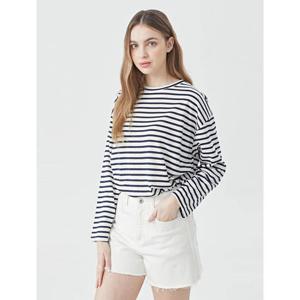 [르샵]라운드넥 단가라 오버핏 티셔츠 (DP3LW010A)