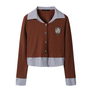 [르샵]레이어드 체크 배색 루즈핏 셔츠 (DP3BA047A)