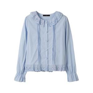 [르샵]러블리 레이스 카라 셔링 블라우스 (DP3BA040A)