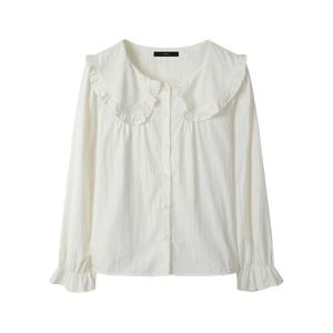 [르샵]러플카라 셔링 블라우스 (DP3BA036A)