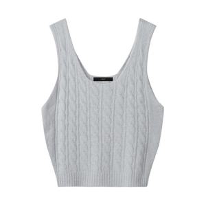 [르샵]스퀘어넥 데일리 꽈배기 니트 베스트 (DP3VW002A)