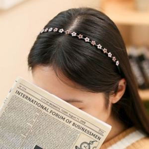 엔젤슈슈큐빅꽃얇은헤어밴드플라워패션머리띠 데일리머리띠 데일리헤어밴드 디자인머리띠 디자인헤어밴드 얇은머리띠