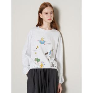 [르샵]드로잉 그래픽 루즈핏 긴팔 티셔츠 (DP3LW012A)