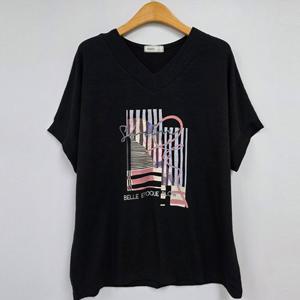 나야홍 / 아이우먼 바코드세미가오리티셔츠 RIU585M508 빅사이