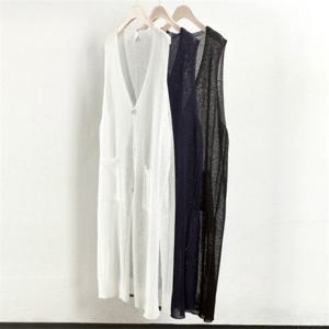 의류 빅사이즈 패션의류 데일리 오버핏 여자옷 0321L404 RM 비치니트포켓조끼