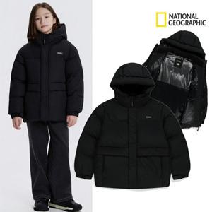 내셔널지오그래픽키즈 K254UDW030 198 남여공용 카이만 블랙 덕다운 겨울 숏패딩점퍼 170딜