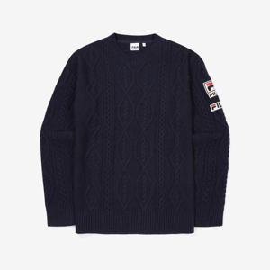 [휠라]헤리티지 레귤러핏 케이블 스웨터  FS2STF1112X_INA