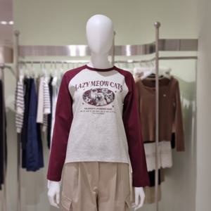 [올리브데올리브] 나그랑 프린팅 롱 티셔츠 OW5AE821