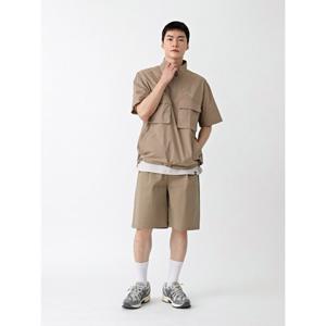 남여공용 루즈핏 TUCK 치노하프팬츠 (JP5PTU852)