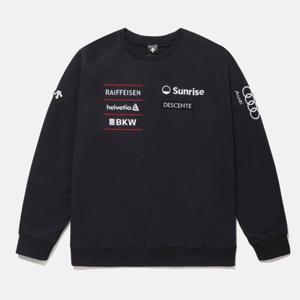 [데상트]데상트 스위스 스키 기모 우븐 맨투맨 SP323SWH91BLK0