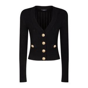 발망 브이넥 버튼 클로저 리브 니트 슬림 가디건 DF1KL007KB07