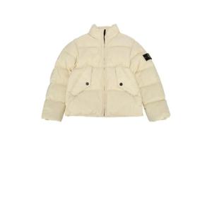 스톤아일랜드 키즈 키즈 아이보리 숏 패딩 410000523 V0093