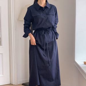 나야홍 / 아이우먼 단정한포켓롱셔츠원피스 ARV172M509 빅사이