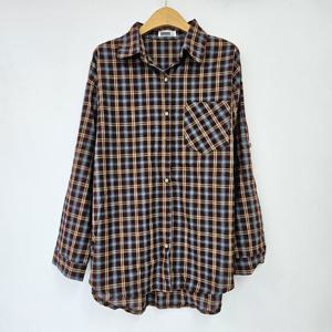 나야홍 / 아이우먼 프랜드롤업체크카라남방 RIS679M508 빅사이