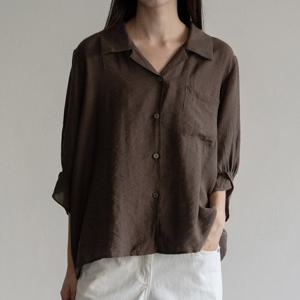 나야홍 / 아이우먼 심플카라빅포켓블라우스 GOV125M508 빅사이