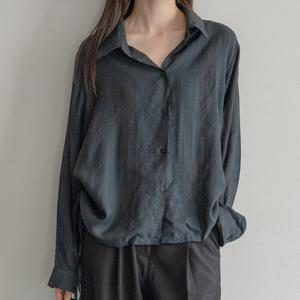 나야홍 / 아이우먼 엣지카라리본주름남방 GOV135M508 빅사이즈