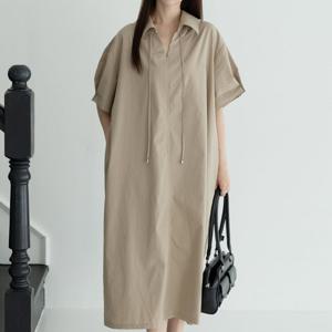 나야홍 / 아이우먼 뒤태겹셔링반팔원피스 SMV116M508 빅사이즈