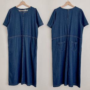 나야홍 / 빅사이즈원피스 S518L508 브리루즈청반팔원피스 RD