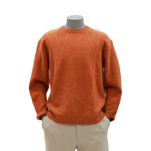 [본(정장)]BON 23F/W 메리노울 언발란스 사선 포인트 오렌지 남성 니트 (BN3WSW865)
