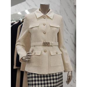 미니멈 세이브존01 배색 카라넥 트위드 자켓 MXDAWJ9100