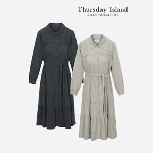 [Thursday Island] 잔골 코듀로이 A라인 롱 원피스(T238MOP635W)