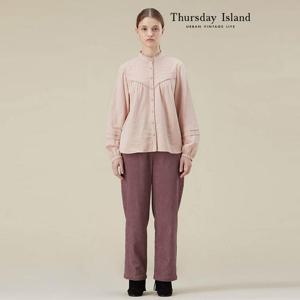 [Thursday Island] 레이스 블록 블라우스(T238MBL231W)