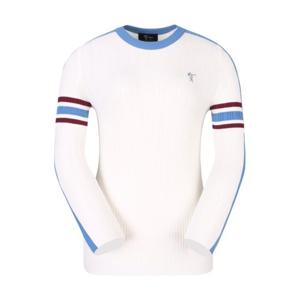 [LPGA][패플 단독] 여성 골지배색 라운드 니트 L223KT602P_WH