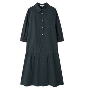 [요하넥스]셔츠 카라 셔링 원피스Z5B5D100