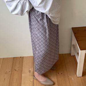 나야홍 / 아이우먼 은은한사선체크스커트 MOV203M509 빅사이즈