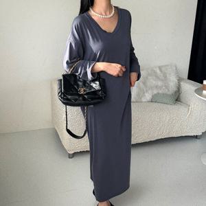 나야홍 / 아이우먼 편안한핏쿨스판롱원피스 BAV200M509 빅사이