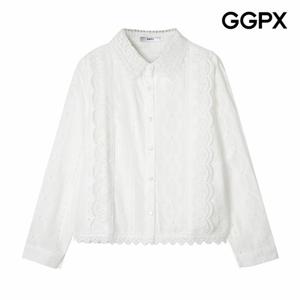 [GGPX] 레이스 카라 버튼 블라우스 (GP9SH037F)