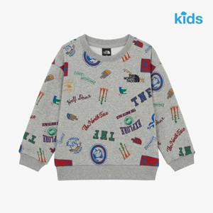 [노스페이스키즈] (NM5MR52S_멜란지그레이) 키즈 와일드패치 스 셔츠   NKUS