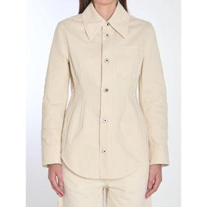 보테가베네타   긴팔 셔츠 SS25 829180V5DV09247 5595008 CREAM